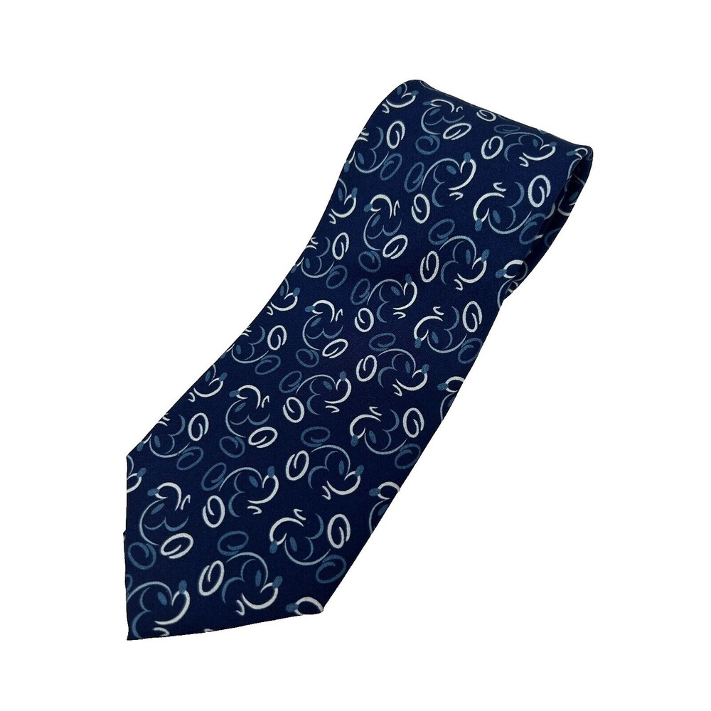 Walt Disney World Blue Necktie 100% Silk Featuring Mickey - Picture 2 of 5